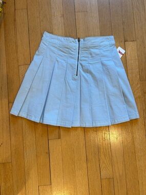 American Eagle Outfitters Baby Blue Pleated Skater Skirt with pockets